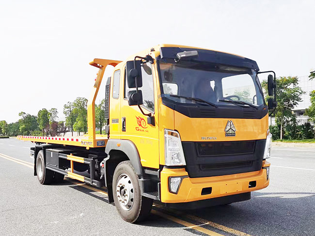 國六重汽豪沃G5平板一拖二清障車 國六重汽豪沃G5平板一拖二清障車